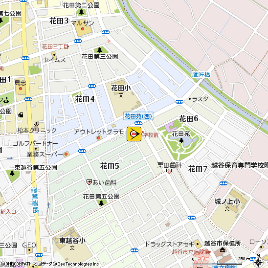 （株）ZERO 越谷店付近の地図